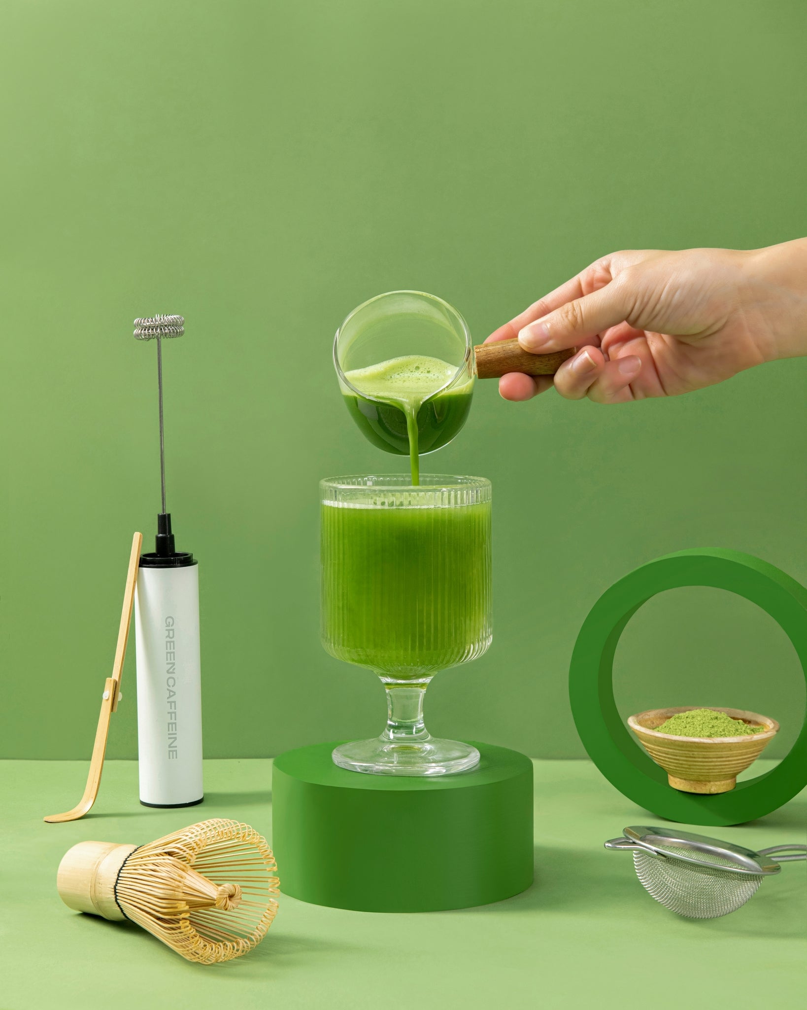 USB Rechargeable Matcha Frother - Portable Matcha Whisk - Green Caffeine
